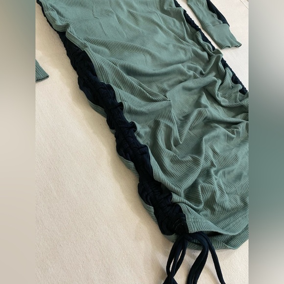 Daily Practice by Anthropologie Long-Sleeve Colorblock Polo midi dress  NWT - Picture 7 of 14